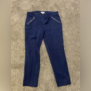 New York and Company Navy Blue Pants with Zipper Pocket details/accents